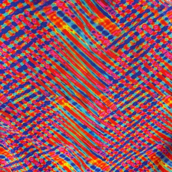 Amanda Uprichard Colorful Abstract Print Popover Silk Blouse Multicolor Medium - Picture 9 of 11